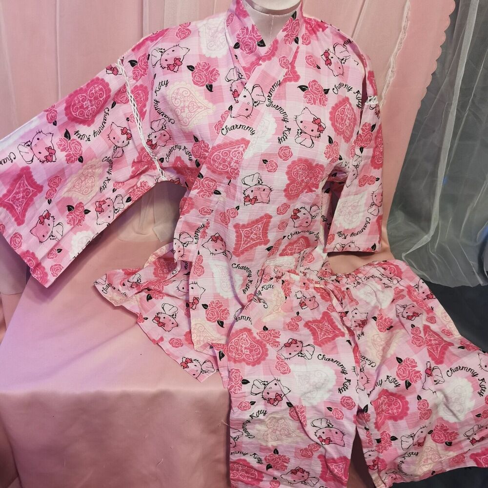 Rare Charmmy Kitty Outfit Size Small Pink Top Shorts Cosplay Sleepwear Halloween
